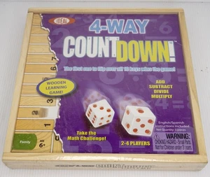 Ideal 4-Way Countdown Wooden Family Math Board Game Factory Sealed Educational - Picture 1 of 3