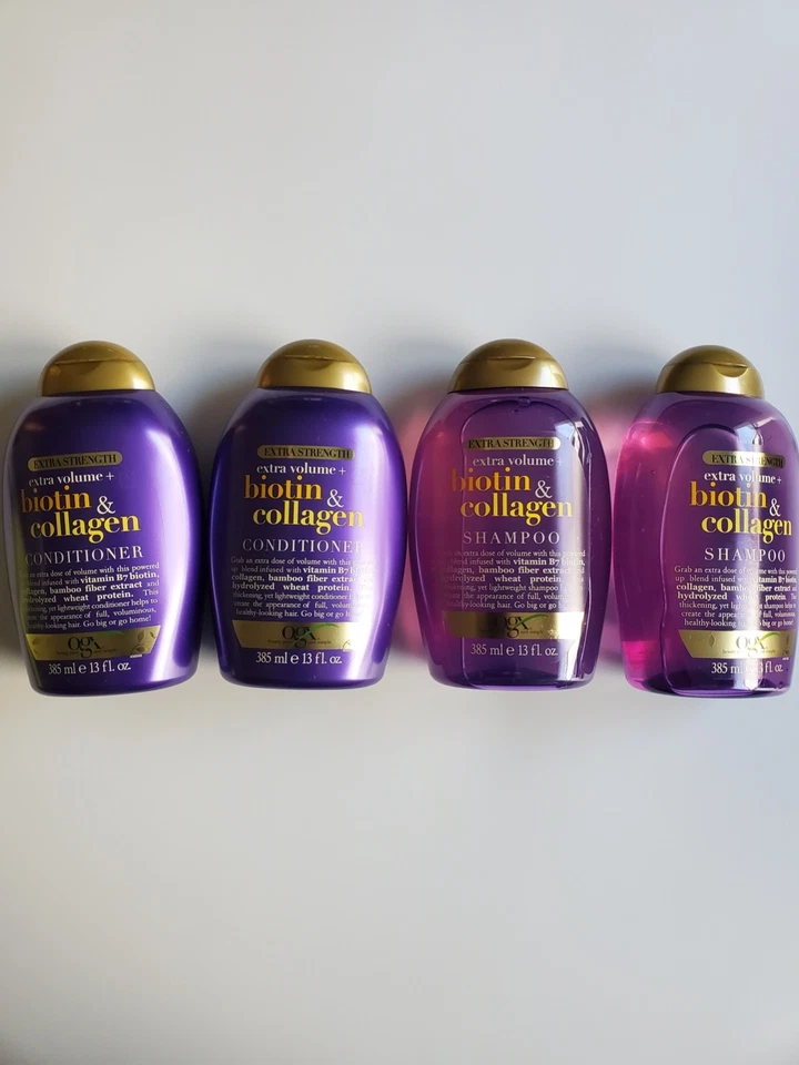 OGX Extra Strength Extra Volume + Biotin & Collagen Shampoo & Conditioner 4 Pack - Image 1 of 1