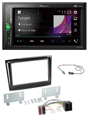 Pioneer 2DIN MP3 DAB USB Bluetooth Autoradio für Fiat Doblo ab 15 piano schwarz - Bild 1 von 4