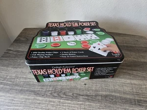New Cardinal's Professional Texas Hold'em Poker Set - Chips Rack Felt And Cards  - Picture 1 of 5