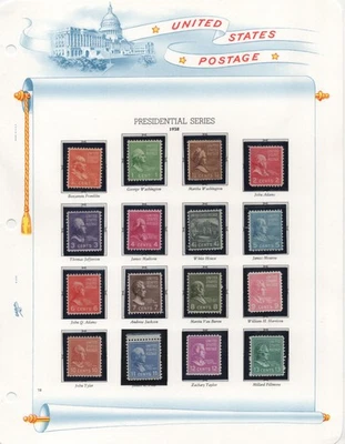 US 1938 PRESIDENTIAL SET COMPLETE SC. #803-834 MINT LIGHT HINGED & NEVER HINGED - Image 1 of 2