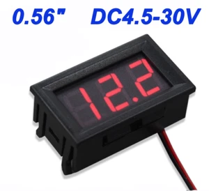 0,56 pulgadas DC4.5-30V 2 hilos panel rojo soporte LED tres voltímetros digitales - Imagen 1 de 7