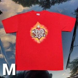 Vintage House of Jesus, Herz Dornenkrone Religion T-Shirt rot Größe Medium M - Bild 1 von 7