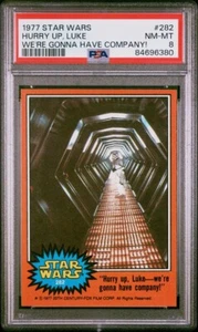Topps Star Wars Serie 5 #282 Date prisa, Luke PSA 8 1977 - Imagen 1 de 2