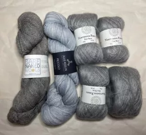 Nurturing Fibers Kid Silk + BNW Chebris Lace + Julie Asselin Piccolo 6-skein Kit - Picture 1 of 6