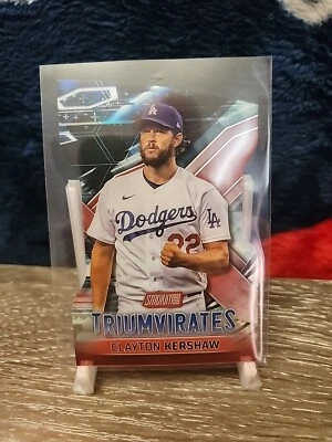 2023 Topps Stadium Club Triumvirates Red Foil Clayton Kershaw Dodgers T-24 - Image 1 of 2
