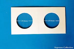 100 Stck. Münzhalter 2 x 2 Karton Mylar Flips Durchmesser 29 mm Neu Presidential - Bild 1 von 3