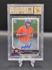 2018 Bowman Chrome YORDAN ALVAREZ Rookie Prospects Auto BGS 10/10 PRISTINE🔥🔥