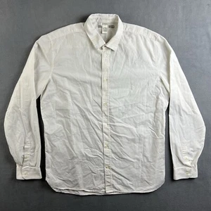 Diesel Shirt Mens XXL White Button Up Pocket Preppy Casual Long Sleeve Cotton - Picture 1 of 13