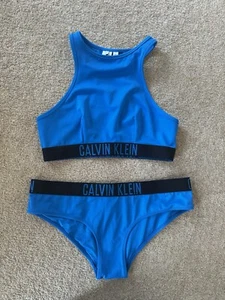 Calvin Klein Blue Bikini Set Size M - Picture 1 of 4