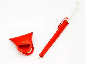 Vintage Barbie ombrello e borsa nappa rossa #1544 Tour-Ins Fashion Pak Mattel (B) - Foto 1 di 5