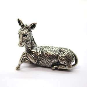Figurine for Nativity Silver Solid - Donkey - Picture 1 of 1