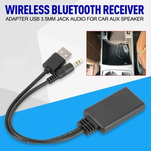 Bluetooth Wireless Receiver Adapter USB 3.5mm Jack Audio New For Car AUX Speaker - Picture 1 of 18