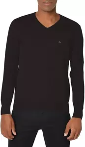 Tommy Hilfiger Men's Essential Long Sleeve Cotton V-Neck Pullover Sweater Size L - Picture 1 of 1