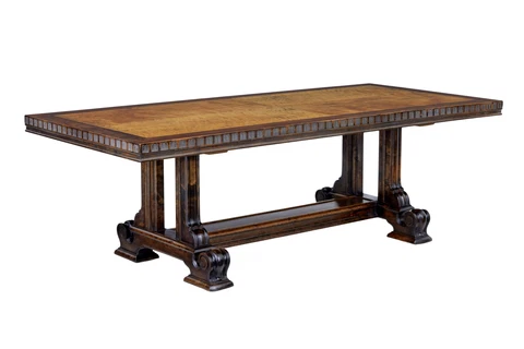 LARGE ART DECO WALNUT AND BIRCH COFFEE TABLE Cover
