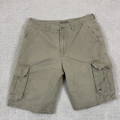 Pantalones Cortos de Carga Quiksilver Para Hombres 31 Bolsillos de Lona de Algodón Verde Verano Informales Foto 1 de 4