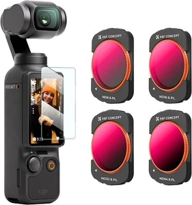 K&F Concept 4pcs Magnétique ND8/16/32/64 + CPL Filtre pour Dji Osmo Poche 3 - Photo 1/8