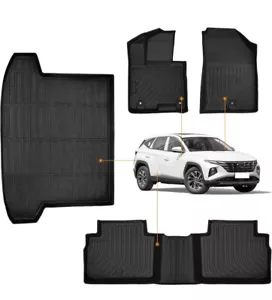Diffcar Floor Mats Cargo Liner for Hyundai Tucson PHEV Plugin Hybrid 2022-2025 - Picture 1 of 6