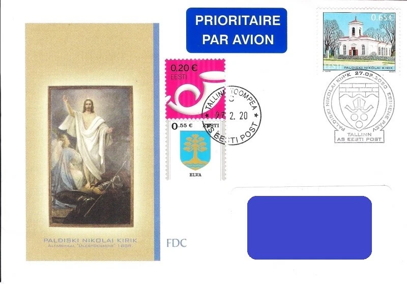 Estonia 2020 (07) St. Nicholas' Church in Paldiski (addressed FDC) - Image 1 of 1