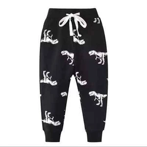 Black dinosaur sweatpants kids size 7 - Picture 1 of 5