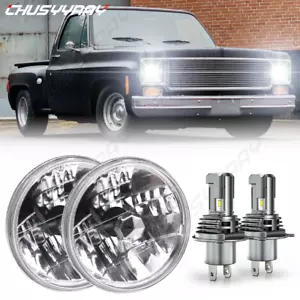 Pair 7inch Round Led Headlights Lamp for Chevy Bel Air 1955 1956 1957 - Picture 1 of 12