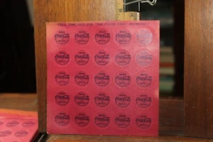 Vintage Coca Cola Pause That Refreshes 1940's Bingo Markers Card - Picture 1 of 4