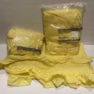 VINTAGE Rüschen Cape Dorsch Vorhänge 2 Paar mit Raffbändern JCPenney Buttercup 84 x 45 - Bild 1 von 5