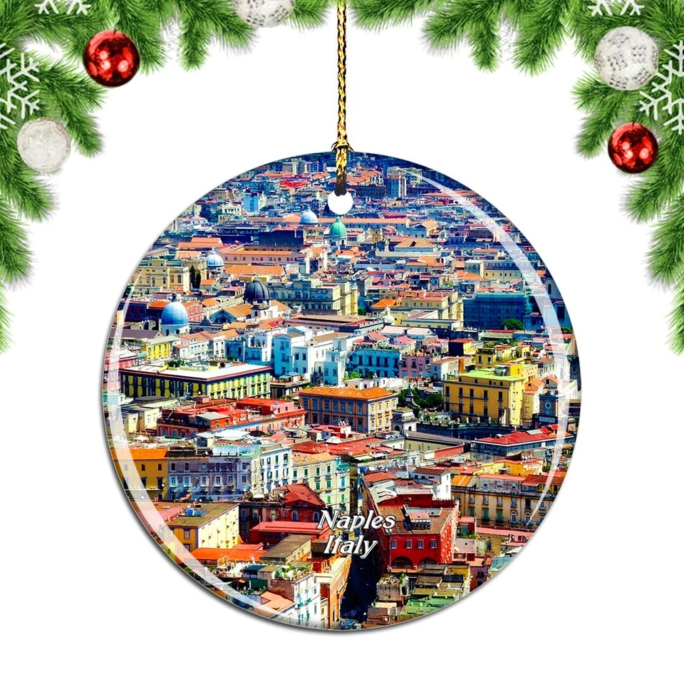 Italia Nápoles Adorno de Navidad Ciudad Viaje Souvenir Foto 1 de 1