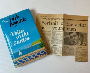 Voices In The Garden, Dirk Bogarde, Vintage 1981 1st Ed. HBDJ + News Clipping - Picture 1 of 16