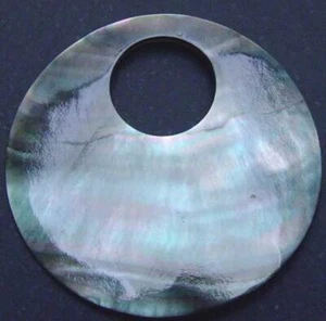 Anillo 40mm Natural Agua Dulce Gris Oyster Shell Colgante para Mujer Joyería bolígrafo190 - Imagen 1 de 2