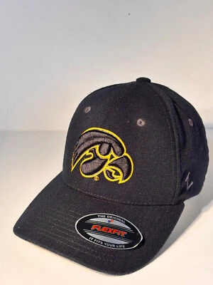 Zephyr Iowa Hawkeyes Curved Bill Stretch Fit Hat Size M/L Embroidered - Image 1 of 4