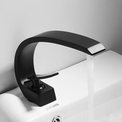 Waschtischarmatur Wasserfall Badarmatur Wasserhahn Bad Waschbecken Mischbatterie - Bild 1 von 4