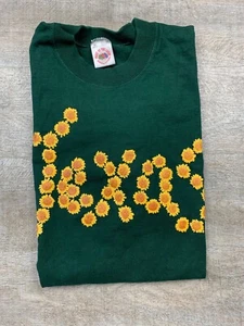 VTG 90s State of Texas Sunflowers Tourist Tee Shirt Sz XL Green TX Wildflowers - Picture 1 of 10