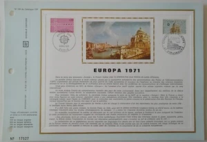 Feuillet CEF 1er jour 168 1971 Europa Conseil de l'Europe - Imagen 1 de 1