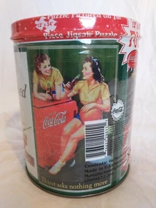 Vintage Coke Puzzle Unopened Coca Cola 700 Piece New sealed Tin Collector Decor - Picture 1 of 5