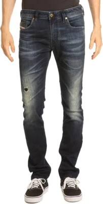 Hombres DIESEL THAVAR-NE 0607u JOGGJEANS JEANS W28 Elástico Slim Nuevo Foto 1 de 4