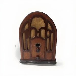 Vintage antica Radio d'epoca valvole a cattedrale USA tube 1930 mini-cupola - Foto 1 di 5