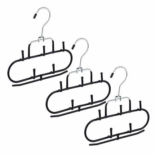 Relaxdays Gruccia Multipla, Set 3X Stampelle, Organizer 5 Ganci, Antiscivolo, Sa - Immagine 1 di 1