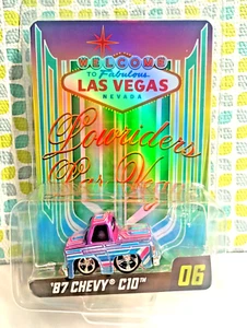 CAR TUNED CUSTOM 2025 LOWRIDERS LAS VEGAS 87 CHEVY C10 Pink NEW - Picture 1 of 15