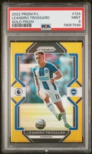 2022-23 Panini Prizm EPL #124 Leandro Trossard Gold Hobby/10 PSA 9 POP 3 - Imagen 1 de 2