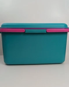 Eagle Craftstor 90s Sewing Storage Organizer Craft Tote Teal Purple Tray VTG - Picture 1 of 9