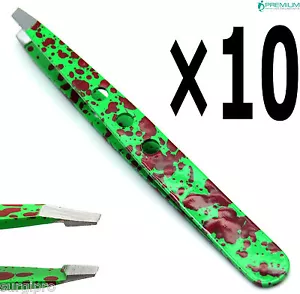 10× New Beauty Tool Makeup Eyebrow Parrot/Red Tweezer Hair Remover Slanted Tip - Picture 1 of 4