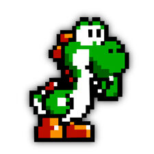 Super Mario Bros Yoshi geformter 16-Bit Retro (Nintendo) Vinyl Aufkleber Aufkleber