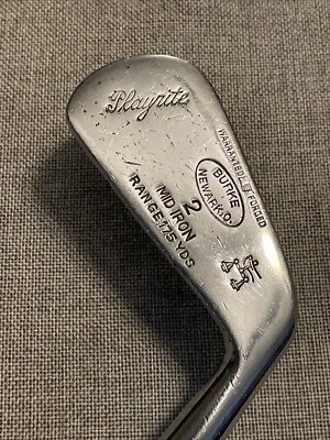Vintage Burke Newark 2 Iron Hickory Wood Shaft Golf Club Right Handed RARE! - Image 1 of 4
