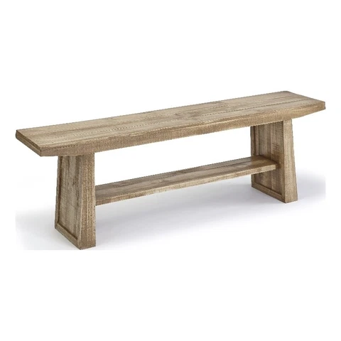 Progressive Furniture Arturo Wood Bench in Amber Tan Cover