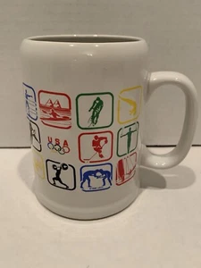 Vintage USA Olympics Ceramic Mug Tankard 1988 USOC 4 3/4" Tall 16 oz - Picture 1 of 8