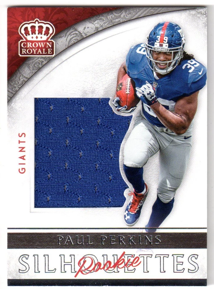 2016 Crown Royale #32 PAUL PERKINS 'ROOKIE SILHOUETTES' JUMBO JERSEY RELIC RC! - Image 1 of 1