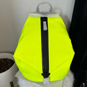 Rebecca Minkoff Julian Jumbo Zipped Nylon Backpack, Designer Neon Yellow, NWT - Picture 1 of 13