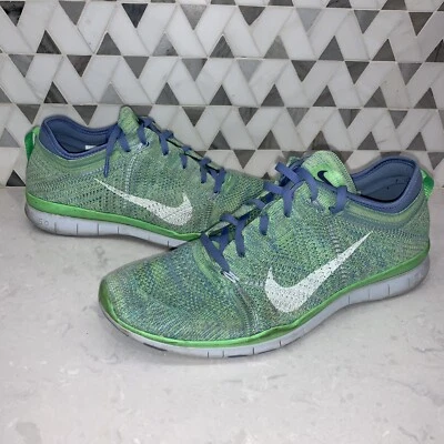 Nike Free TR 5.0 Flyknit 718785 301 Womens US size 11 Athletic Shoe, green Blue - Image 1 of 4