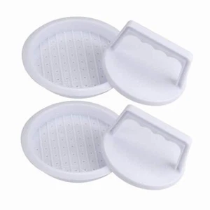 2 Piece Plastic Hamburger Patty Press Set Easy Mold for Beef Veggie Patties - Picture 1 of 7